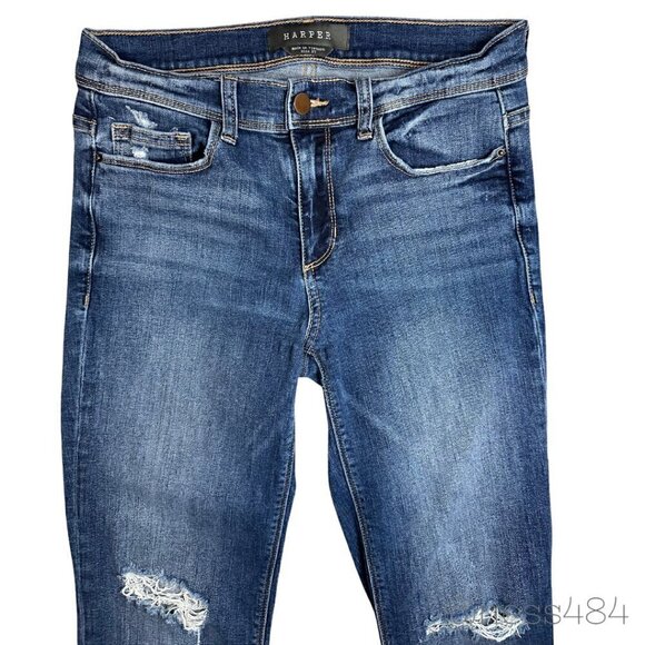 Harper Distressed Skinny Jeans 27x28 - Picture 3 of 6